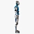 Quadro Cyborg Statue Figurine 3D model small image 2