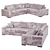 Modern Four Folding Sofa 3D model small image 4