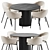 Modern Dining Set Furniture Kit 3D model small image 6