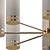 Frosted Glass Cylindrical Chandelier 3D model small image 2