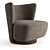 Elegant LARA Swivel Chair 3D model small image 1