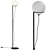 Sleek Nordic Design Floor Lamp 3D model small image 1