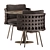 Outdoor Nest Chair & Round Table 3D model small image 3