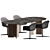 Marelli Chia Dining Set Swivel 3D model small image 1