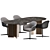 Marelli Chia Dining Set Swivel 3D model small image 2