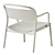 Modern Minimal Steel Armchair Set 3D model small image 4