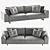 Ernest Valentini 2-Seater Sofa Set 3D model small image 1