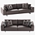 Ernest Valentini 2-Seater Sofa Set 3D model small image 2