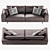 Ernest Valentini 2-Seater Sofa Set 3D model small image 3