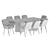 Modern Dining Set Ralf and Darvin 3D model small image 5