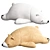 Sleeping Polar Bear 3D Model 3D model small image 1