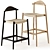 Spanish-Made Kave Home Nina Stools 3D model small image 1