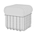 Toast-Shaped Multifunctional Ottoman 3D model small image 3