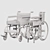 Foldable Modern Invalid Chair 3D model small image 6