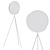 Modern Black Metal LED Floor Lamp 3D model small image 3