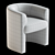 Modern Nolami Dining Chair 3D model small image 3