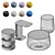 Scandinavian Coffee Tables Set 3D model small image 3