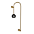 Modern Black Brass Wall Lamp 3D model small image 2
