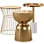 Elegant Metal and Marble Tables 3D model small image 1