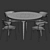 Elegant Marble Dining Set 3D model small image 3