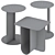 Stylish Steel Side Tables Set 3D model small image 6