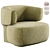 Contemporary Litho Armchair: Sleek & Stylish 3D model small image 2