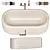 Luxury Bath Set Balnea Elegance 3D model small image 2