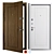 Alen Staller Metal Entry Door 3D model small image 1