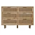 Real-Size 6 Drawer Dresser UV-Unwrapped 3D model small image 2