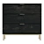 UV-Textured 3-Drawer Dresser Model 3D model small image 2