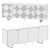 Modern Wood Sideboard with Storage 3D model small image 3