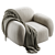 Modern Sika Armchair, Designer Furniture 3D model small image 1