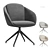  Scandi Style Upholstered Dining Chair 3D model small image 2