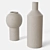 Textured Clay Vases Set 3D model small image 4