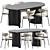 Scandinavian Dining Set 48 3D model small image 1