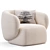 Modern Fabric Armchair Design Piece 3D model small image 4