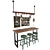 Modern Bar Furniture Set 3D model small image 3