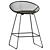 UFO Semi-Bar Chair Black 3D model small image 2