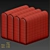 Color-Changing Velvet Pouf 3D model small image 3