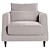 Elegant Dante 2 Armchair 3D model small image 2