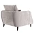 Elegant Dante 2 Armchair 3D model small image 3