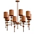 Venom Black Chandelier Fixture 3D model small image 3