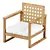 Outdoor Eucalyptus Armchair with Cushions 3D model small image 5