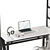 Modern Gray Work Station Kit 3D model small image 11