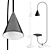 Sleek Metal Floor Lamp 3D model small image 1