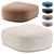 Fabro End Pouf - Latte Beige 3D model small image 1