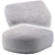 Fabro End Pouf - Latte Beige 3D model small image 3