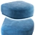 Fabro End Pouf - Latte Beige 3D model small image 4