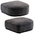 Fabro End Pouf - Latte Beige 3D model small image 6