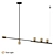 Elegant Brass Chandelier with LED 3D model small image 1